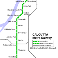 Схема метро в Колкате