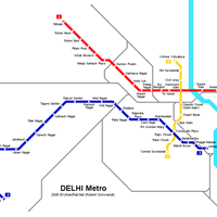 Схема метро в Нью-Дели