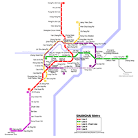 Схема метро в Шанхае
