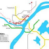 Схема метро в Вухане