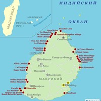 Карта курортов Маврикия