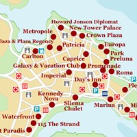 Карта курорта Слима