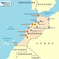 Карта курортов Марокко