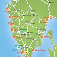 Карта курортов Истрии