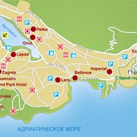 Карта курорта Дубровник