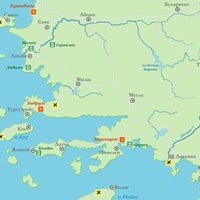 Карта курортов Эгейского моря
