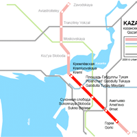 Схема казанского метрополитена