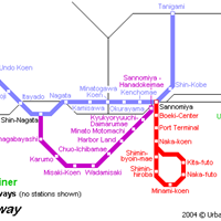 Схема метро в Кобе