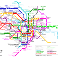 Схема метро в Токио
