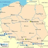 Карта горнолыжных курортов Польши