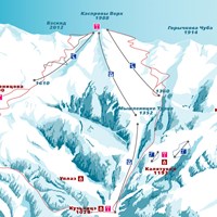 Схема трасс в Каспровом Верхе