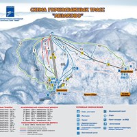 Схема трасс в Абзаково Схема трасс в Абзаково