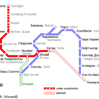 Схема метро в Баку
