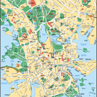 Карта бесплатных парковок в Хельсинки