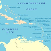 Карта Карибского бассейна
