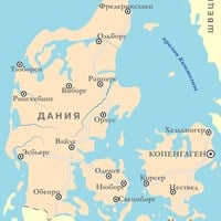 Карта Дании