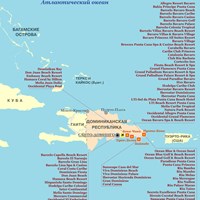 Карта курортов Доминиканы
