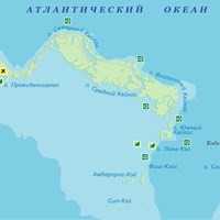 Карта островов Теркс и Кайкос