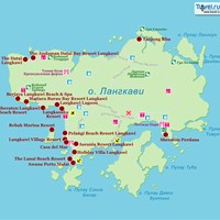 Карта острова Ланкави