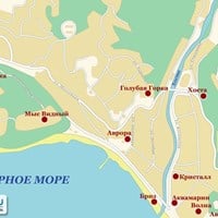 Карта курорта Хоста