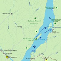 Карта озера Байкал