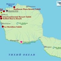 Карта острова Таити