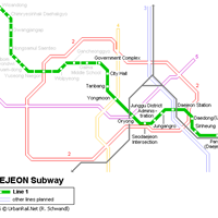 Схема метро в Тэджоне