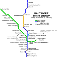 Схема метро Балтимора