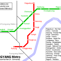 Схема метро в Пхеньяне