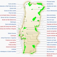 Карта природных парков и заповедников Португалии